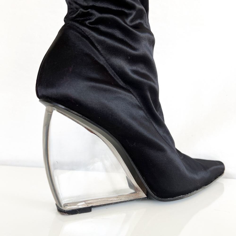 Lucite Heel bebe Boots 6